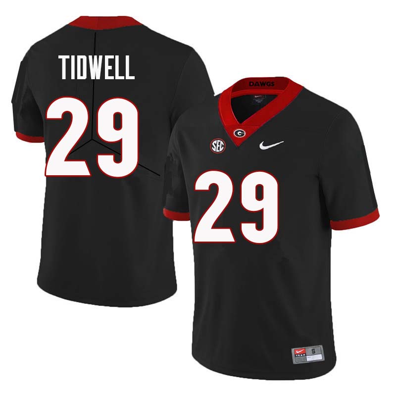 Men Georgia Bulldogs #29 Lofton Tidwell College Football Jerseys Sale-Black